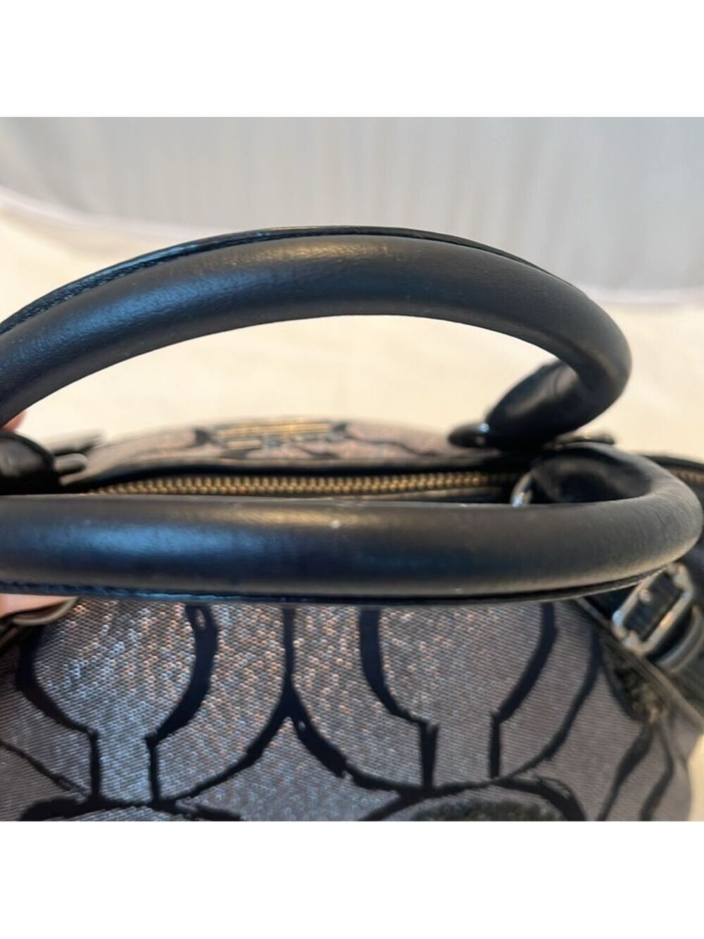 Coach Madison Signature Op Art Sophia Satchel - Picture 9 of 13